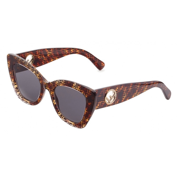 😍 Fendi Brown Zucca Cat Eye Sunglasses 😎 - Picture 7 of 10